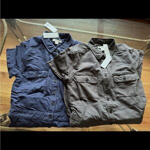 OUTERKNOWN S.E.A button up jumpsuit, qty 2 . gray and navy blue